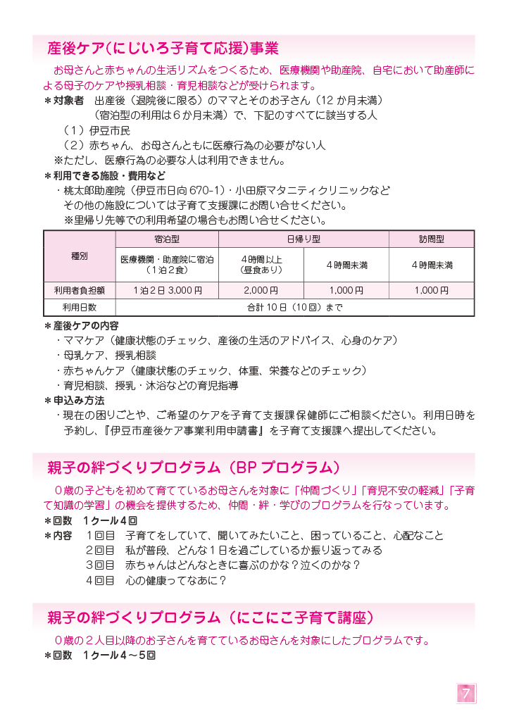 伊豆市子育てガイドブック2025 ページ10